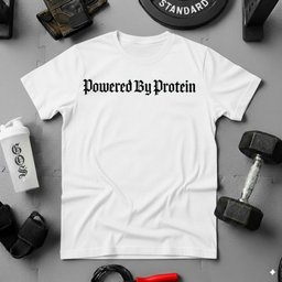 Powered By Protein T Shirt Gift For Fitness Lover