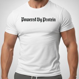 Powered By Protein T Shirt Gift For Fitness Lover