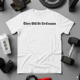 There Will Be No Excuses T Shirt Gift For Fitness Lover