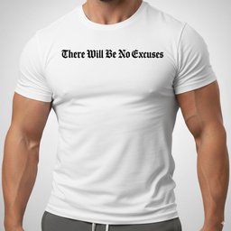 There Will Be No Excuses T Shirt Gift For Fitness Lover