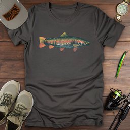 Trout Silhouette Nature T Shirt Gift For Fishing Enthusiast