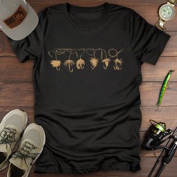 Vintage Fly Fishing Lures T Shirt Gift For Fishing Enthusiast
