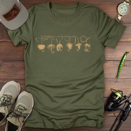 Vintage Fly Fishing Lures T Shirt Gift For Fishing Enthusiast