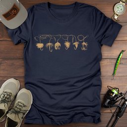 Vintage Fly Fishing Lures T Shirt Gift For Fishing Enthusiast