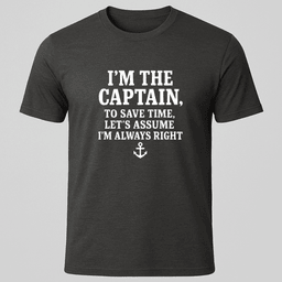 Captains Right T Shirt Gift For Boat Owner
