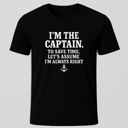 Captains Right T Shirt Gift For Boat Owner