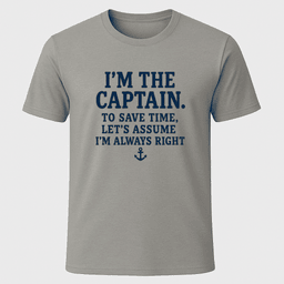 Captains Right T Shirt Gift For Boat Owner