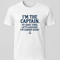 Captains Right T Shirt Gift For Boat Owner
