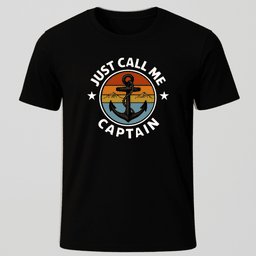 Call Me Captain T Shirt Gift For Boat Owner