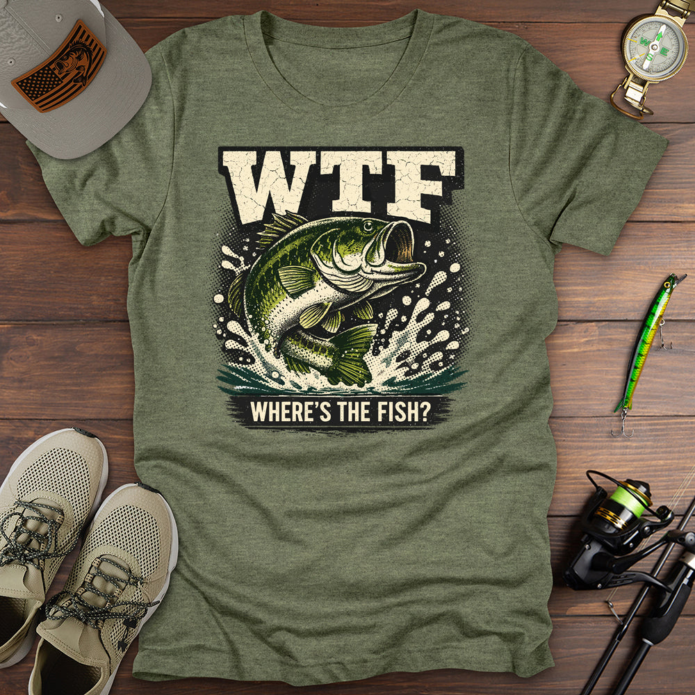 Wheres The Fish T Shirt Gift For Fishing Enthusiast