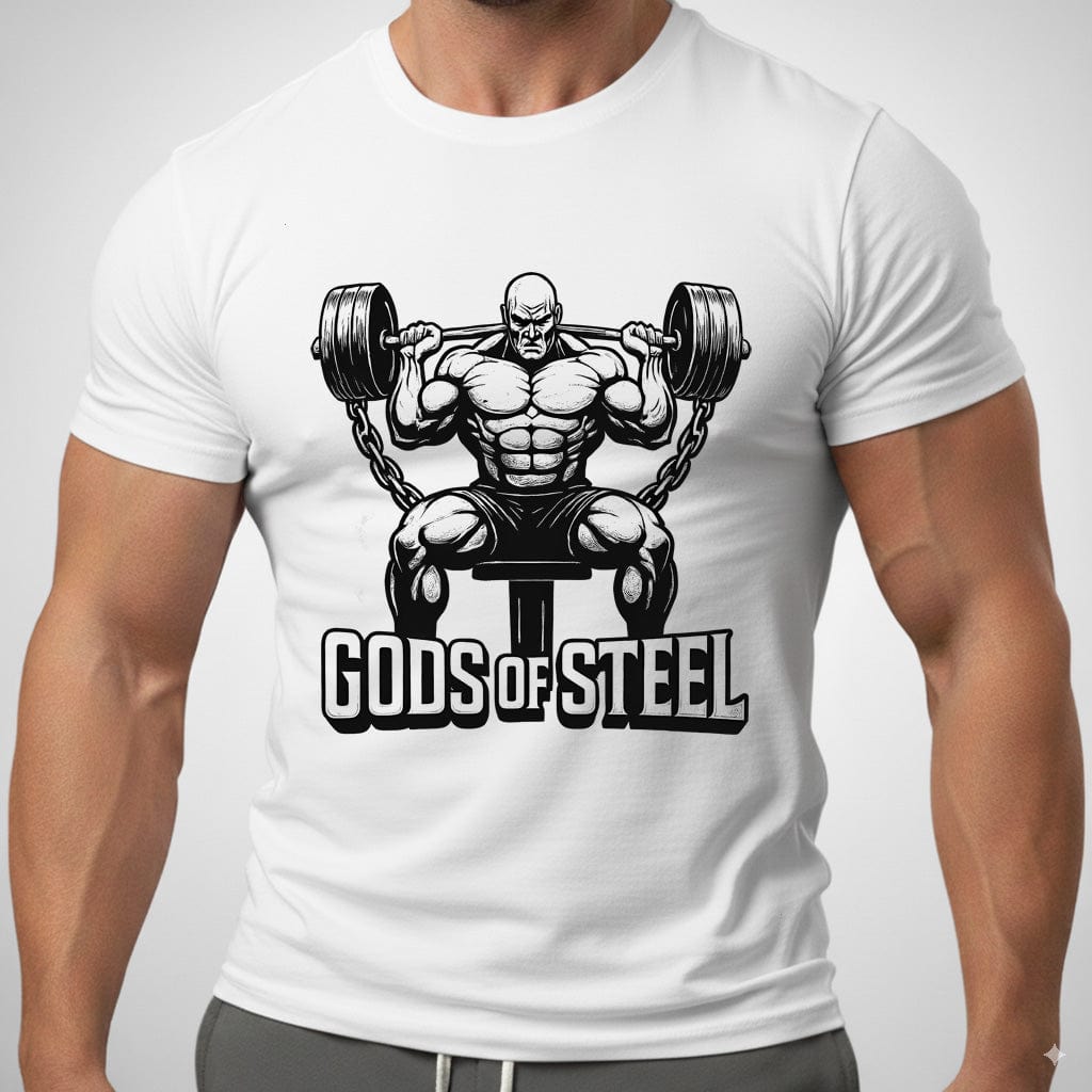 Gods Of Steel Chained T Shirt Gift For Fitness Lover