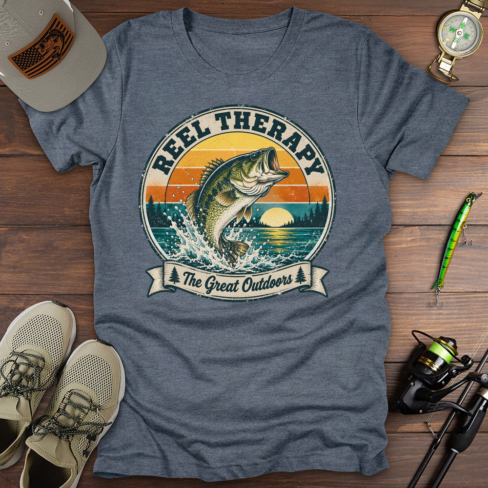 Reel Therapy T Shirt Gift For Fishing Enthusiast