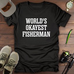Worlds Okayest Fisherman T Shirt Gift For Fishing Enthusiast
