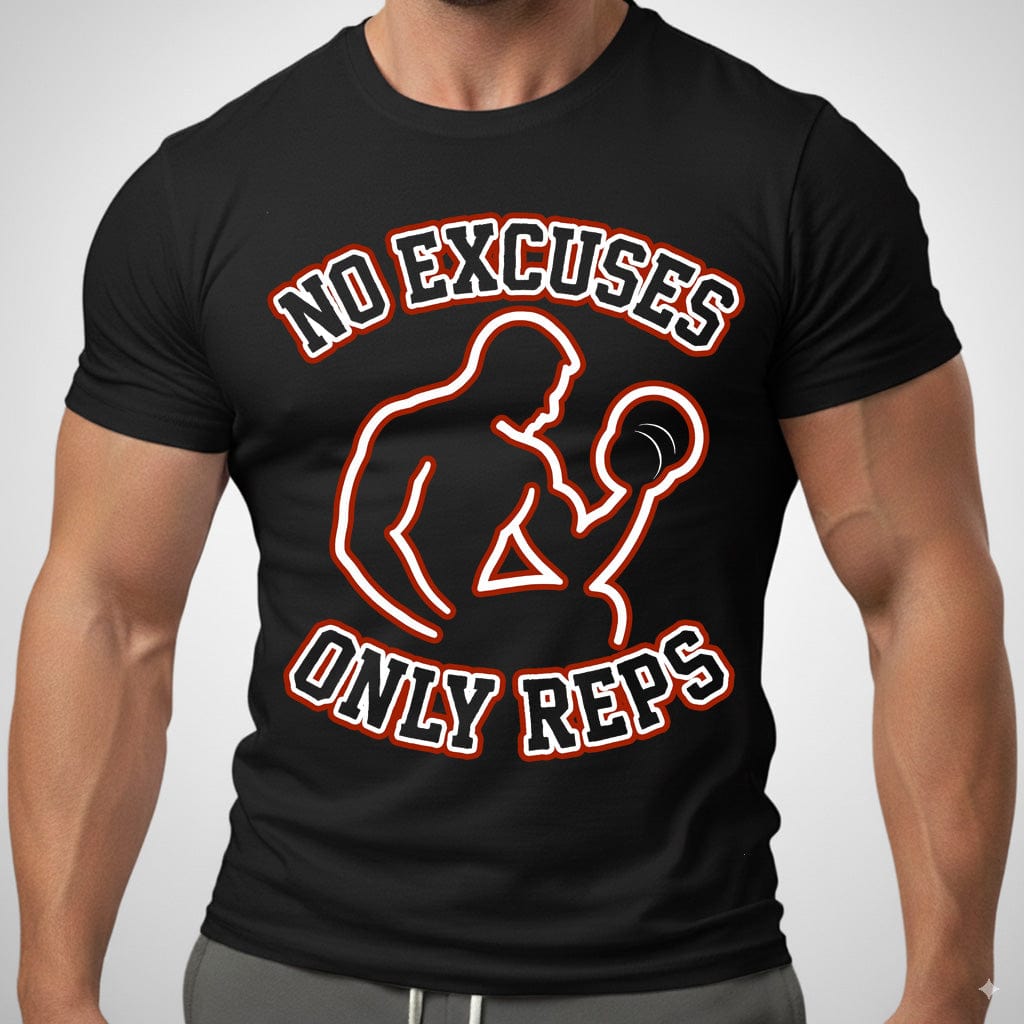 No Excuses Only Reps T Shirt Gift For Fitness Lover