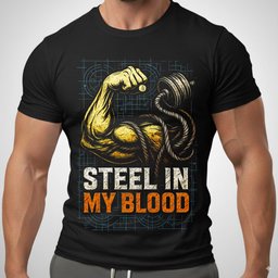 Steel In My Blood T Shirt Gift For Fitness Lover