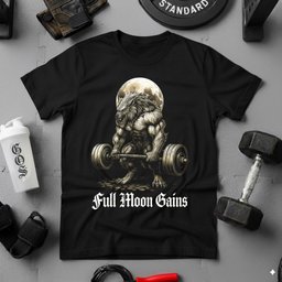 Full Moon Gains T Shirt Gift For Fitness Lover