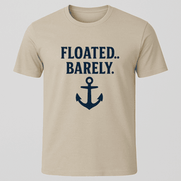 Barely Floated Anchor T Shirt Gift For Boat Owner