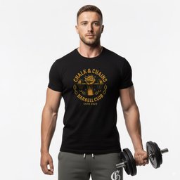 Chalk And Chains Barbell Club T Shirt Gift For Fitness Lover