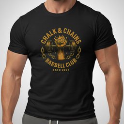 Chalk And Chains Barbell Club T Shirt Gift For Fitness Lover