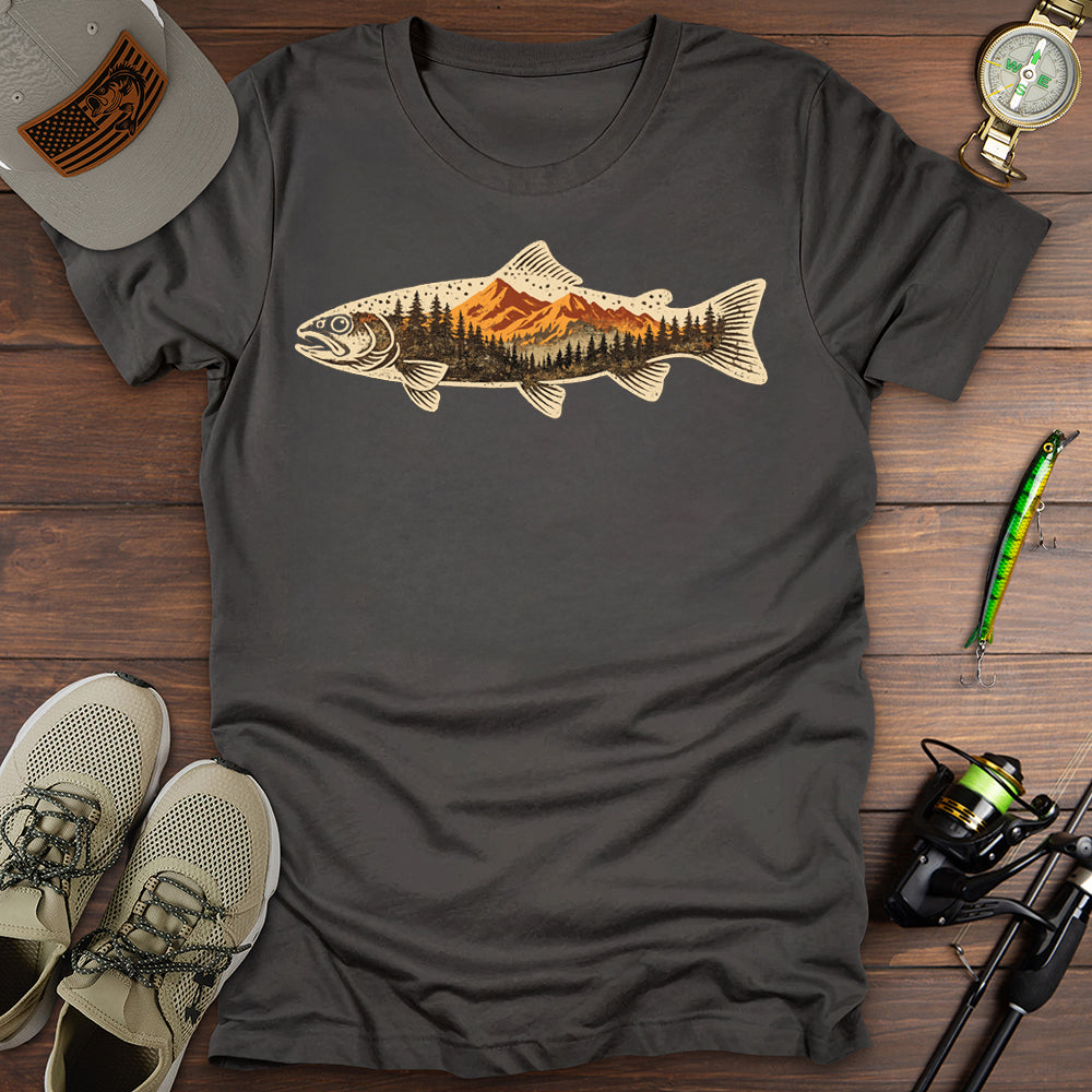 Trout Wilderness T Shirt Gift For Fishing Enthusiast