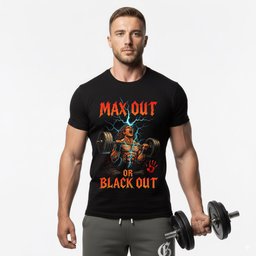 Max Out Or Black Out T Shirt Gift For Fitness Lover