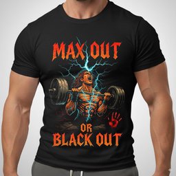 Max Out Or Black Out T Shirt Gift For Fitness Lover