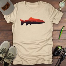 Sunset Trout T Shirt Gift For Fishing Enthusiast