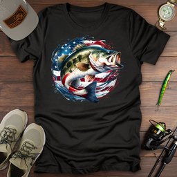 USA Largemouth T Shirt Gift For Fishing Enthusiast