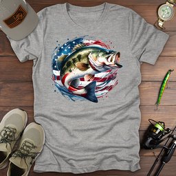 USA Largemouth T Shirt Gift For Fishing Enthusiast