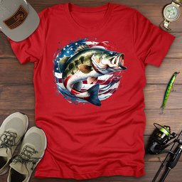 USA Largemouth T Shirt Gift For Fishing Enthusiast