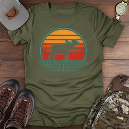 Wild 80s Moose T Shirt Gift For Fishing Enthusiast
