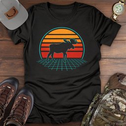 Wild 80s Moose T Shirt Gift For Fishing Enthusiast