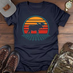 Wild 80s Moose T Shirt Gift For Fishing Enthusiast