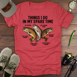 Spare Time T Shirt Gift For Fishing Enthusiast