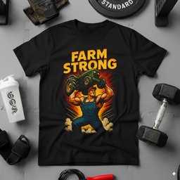 Farm Strong T Shirt Gift For Fitness Lover