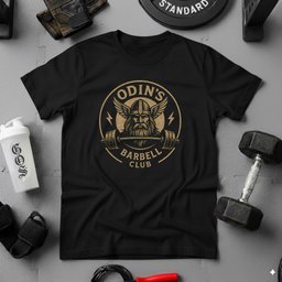 Odins Barbell Club T Shirt Gift For Fitness Lover
