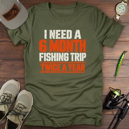 Twice A Year T Shirt Gift For Fishing Enthusiast