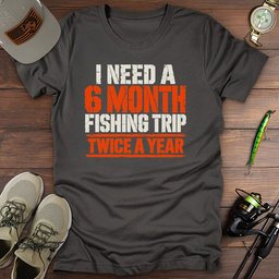 Twice A Year T Shirt Gift For Fishing Enthusiast