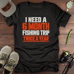 Twice A Year T Shirt Gift For Fishing Enthusiast