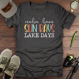 Reelin Sun Days T Shirt Gift For Fishing Enthusiast