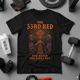 33rd Rep T Shirt Gift For Fitness Lover