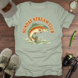 Sunday Stream Club T Shirt Gift For Fishing Enthusiast