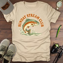 Sunday Stream Club T Shirt Gift For Fishing Enthusiast