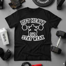 Lift Heavy Or Stay Weak Mono T Shirt Gift For Fitness Lover