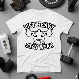 Lift Heavy Or Stay Weak Mono T Shirt Gift For Fitness Lover