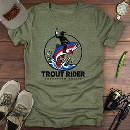 Trout Rider T Shirt Gift For Fishing Enthusiast
