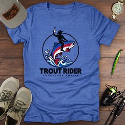 Trout Rider T Shirt Gift For Fishing Enthusiast
