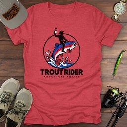 Trout Rider T Shirt Gift For Fishing Enthusiast