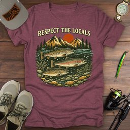 Respect The Locals T Shirt Gift For Fishing Enthusiast