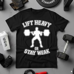 Lift Heavy Or Stay Weak Mono T Shirt Gift For Fitness Lover